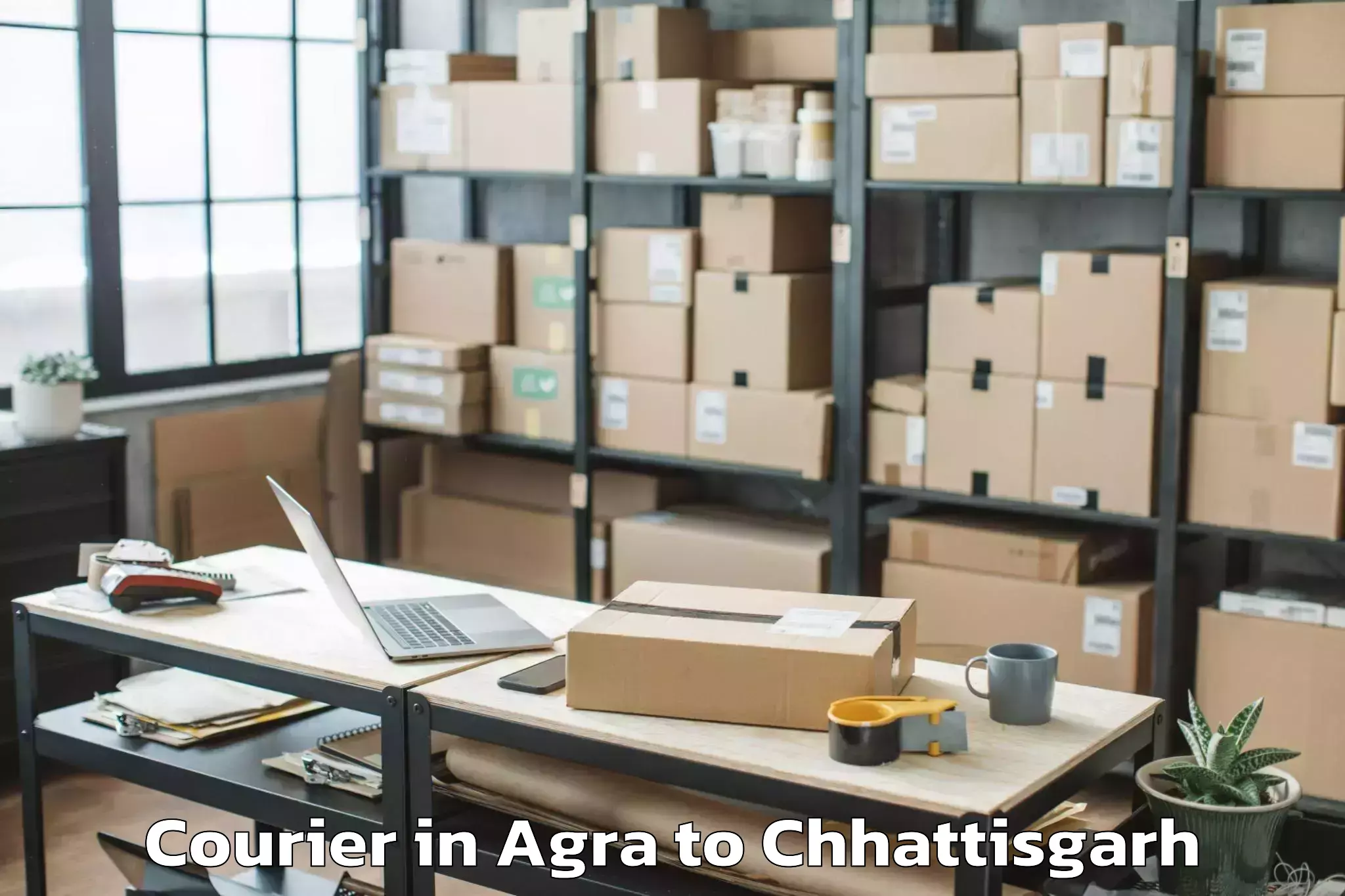 Leading Agra to Gharghoda Courier Provider